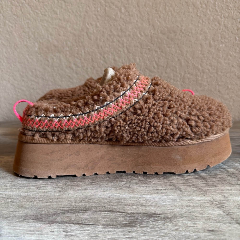 UGG Tazz Braid Platform Slippers Women’s Size 7 Hardwood Color - Picture 9 of 16